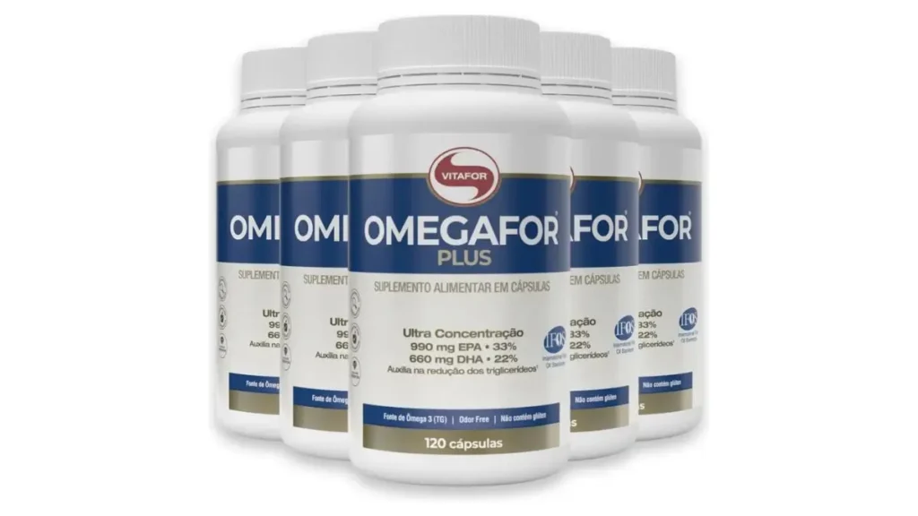 Kit 5 Omegafor Plus Vitafor Ômega 3 120 Cápsulas: O Melhor kit de Omega 3 com excelente custo benefício!