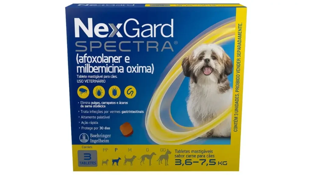 Tabletes para Cães Antipulgas NexGard Spectra 3,6 a 7,5kg: Tudo Sobre!